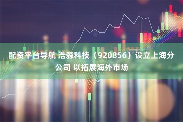 配资平台导航 浩淼科技（920856）设立上海分公司 以拓展海外市场